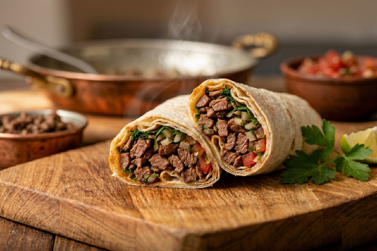 Biftek Tantuni — Lavaş ekmek